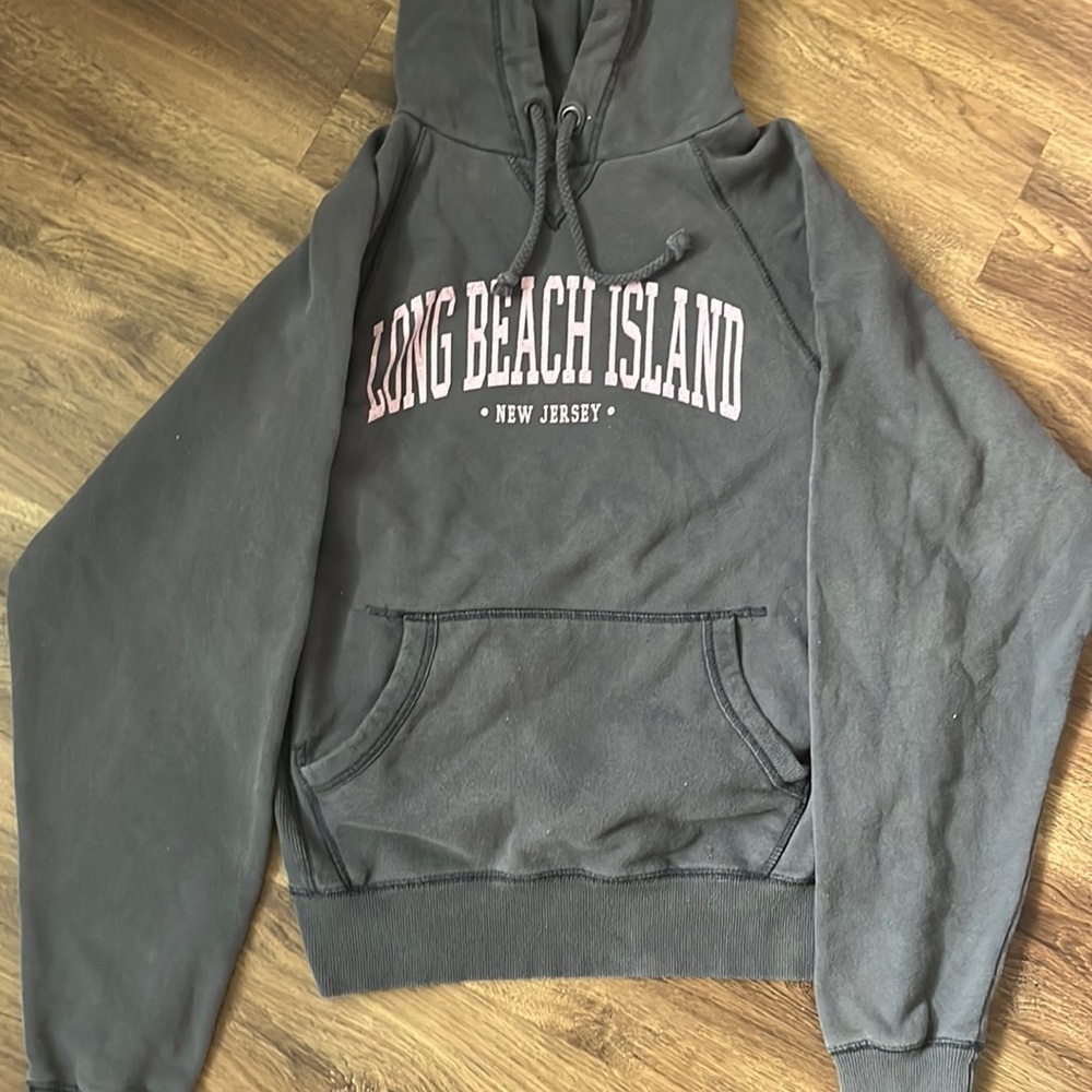 gray beach hoodie